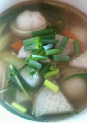 秋田の味！ヘルシー野菜だけの…だまこ汁風-レシピのメイン写真