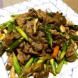 アスパラと牛肉のオイスターソース炒め