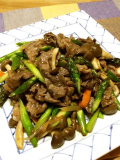 アスパラと牛肉のオイスターソース炒め-レシピのメイン写真