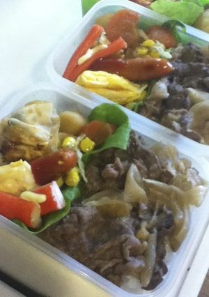 毎日のお弁当　１（焼き肉弁当）-レシピのメイン写真