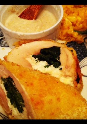 鶏胸コルドンブルー タヒーナソースで!-レシピのメイン写真