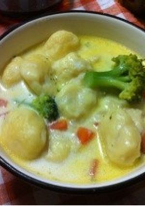 たっぷり野菜とニョッキのクリームスープ-レシピのメイン写真