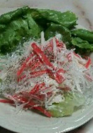 プチプチ海鮮麺で☆簡単☆マヨサラダ-レシピのメイン写真