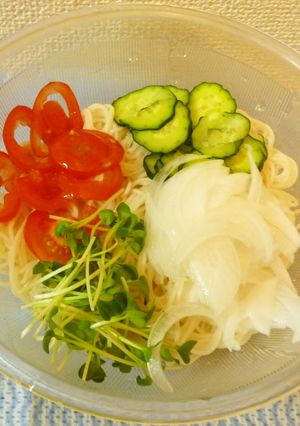 パパの冷やし素麺-レシピのメイン写真