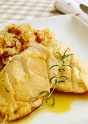 鶏肉のハーブソテー　オレンジソース-レシピのメイン写真
