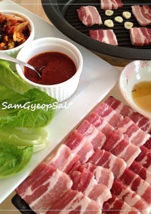 おうちで韓国の豚バラ焼肉☯サムギョプサル-レシピのメイン写真