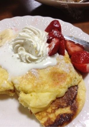 お店顔負け☆贅沢なセレブパンケーキ-レシピのメイン写真
