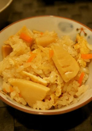 下味つけたタケノコご飯-レシピのメイン写真