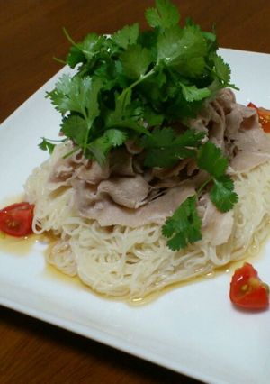 ★ﾊﾟｸﾁｰの冷しゃぶそうめん★-レシピのメイン写真