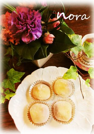 ひんやり・とろ～り♡簡単≪プリン大福≫-レシピのメイン写真