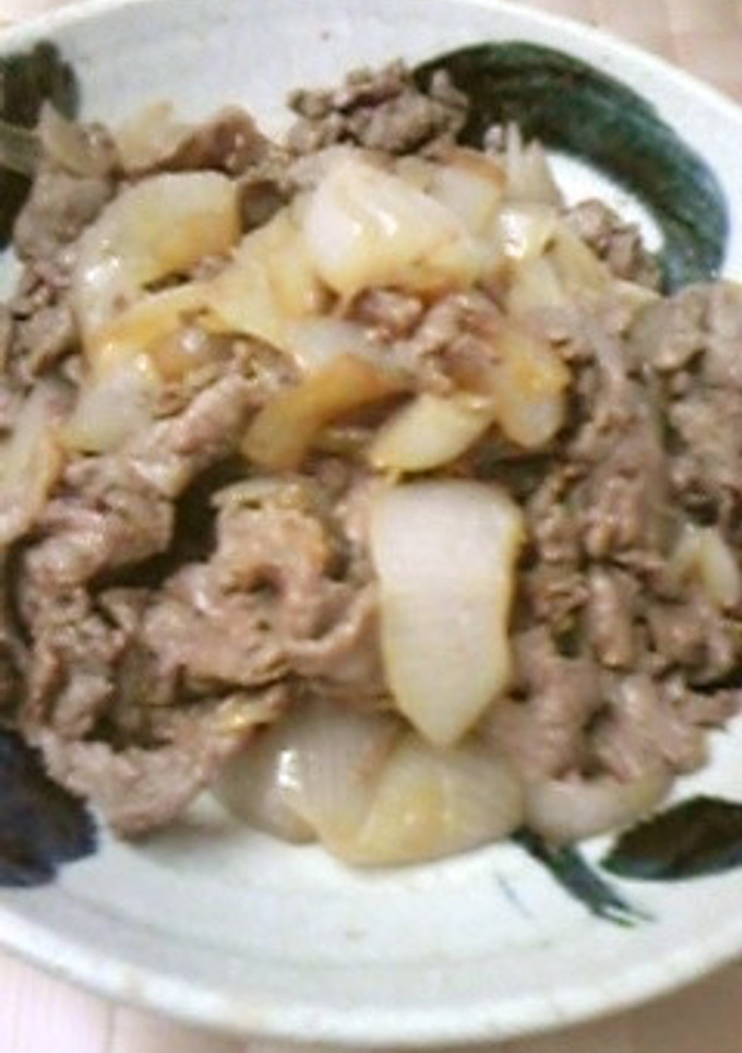 新玉ねぎと牛肉のシンプル炒め-レシピのメイン写真