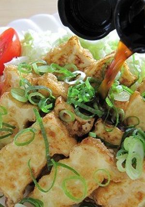 ポン酢(柚子まろか)で焼き厚揚げ-レシピのメイン写真