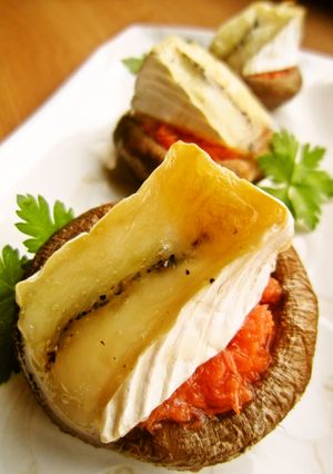 簡単！おつまみ♪しいたけの鮭チー焼き-レシピのメイン写真