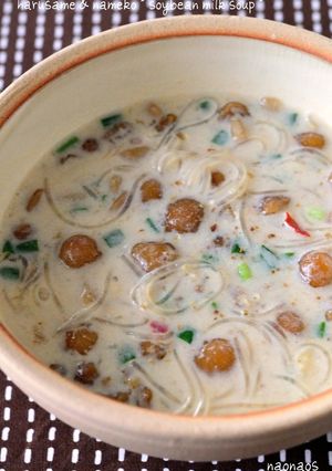 *春雨となめこの豆乳中華スープ*-レシピのメイン写真