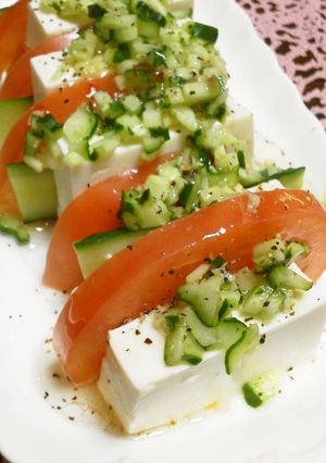 手軽に✿トマトとお豆腐のカプレーゼ風✿-レシピのメイン写真