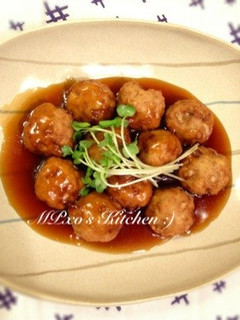 ダイエット*豆腐団子の甘酢あんかけ-レシピのメイン写真