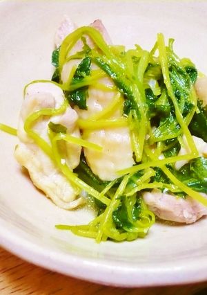 鶏もも肉と三つ葉の超シンプルソテー-レシピのメイン写真