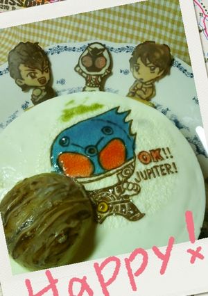 桃レアチーズケーキ*仮面ライダーメテオ-レシピのメイン写真