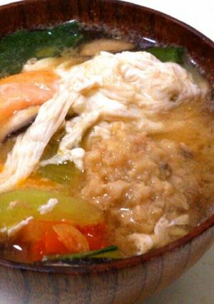 肉団子のお味噌汁-レシピのメイン写真
