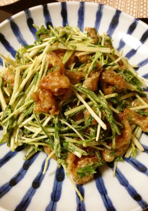 ♡鶏皮と水菜のピリ辛マヨサラダ♡-レシピのメイン写真
