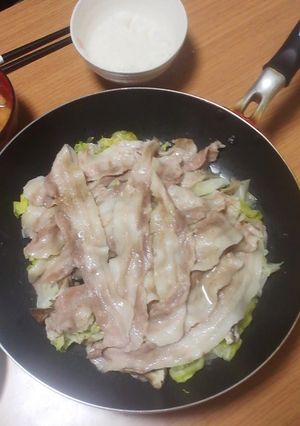 野菜と豚肉のフライパン蒸し-レシピのメイン写真