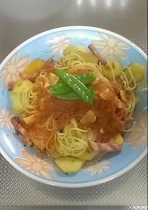 ◆じゃがいもとベーコンのトマトパスタ◆-レシピのメイン写真
