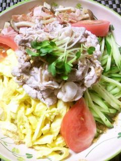 冷しゃぶのせ!冷やし中華-レシピのメイン写真