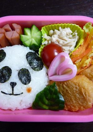 キャラ弁♪　簡単パンダ-レシピのメイン写真