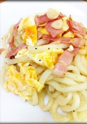 ふわたまペペロンチーノうどん-レシピのメイン写真