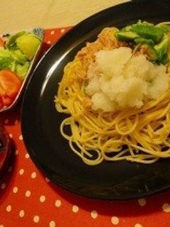*ツナとおろし、オクラの和風パスタ*-レシピのメイン写真