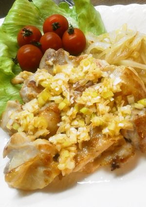 鶏の塩ニンニクソテーたっぷりネギダレのせ-レシピのメイン写真