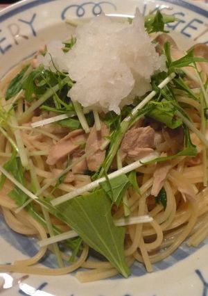 時短♪ツナと水菜のあっさり和風パスタ☆-レシピのメイン写真