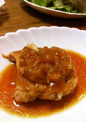 玉葱と干しエビで煮込む豚ロース-レシピのメイン写真
