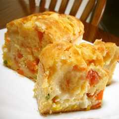 รูปของ カマンベールチーズ&野菜のケーキサクレ♪