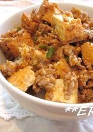 厚揚げと豚ひき肉のケチャップ丼～♪♪-レシピのメイン写真