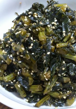 大根の葉の煮物だワン-レシピのメイン写真