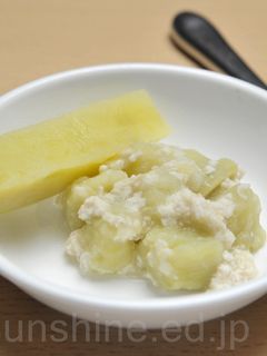 【離乳食 後期】さつま芋のそぼろ煮-レシピのメイン写真