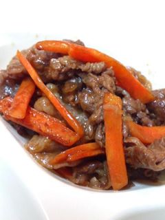 人参&牛肉のお酢さっぱり炒め-レシピのメイン写真