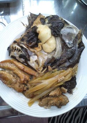 コラーゲンタップリ魚や本格的ヒラメ兜煮-レシピのメイン写真