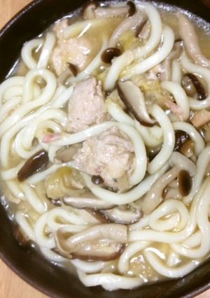鶏スープうどん-レシピのメイン写真