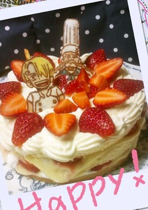 苺のトワイフル風デコレーションケーキ-レシピのメイン写真