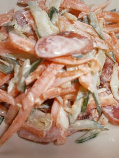 人参きゅうり魚肉ソーセージサラダ-レシピのメイン写真