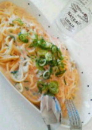 適当時短★牛乳+片栗粉クリームパスタ-レシピのメイン写真