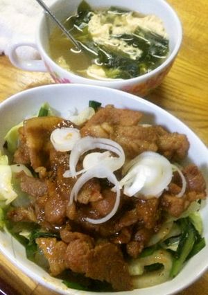 韓国風生姜焼き丼-レシピのメイン写真