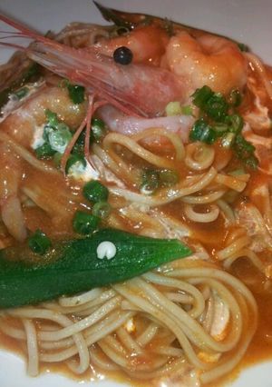 冷製！甘エビとオクラのアメリケーヌ蕎麦-レシピのメイン写真