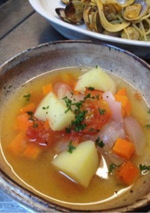 魚のアラで野菜スープ-レシピのメイン写真