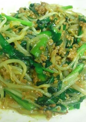 ＊挽き肉にらもやし炒め＊-レシピのメイン写真