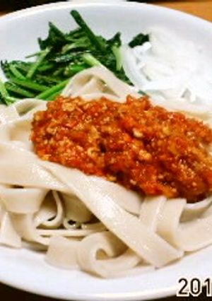 ベジミートソースうどん-レシピのメイン写真