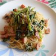 大根葉とおじゃこのパスタ