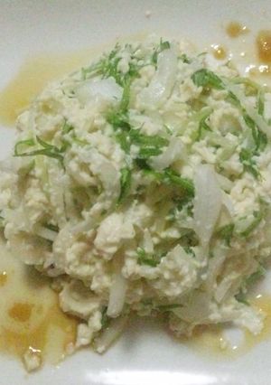 塩麹豆腐をソースに◇玉ねぎと水菜のサラダ-レシピのメイン写真